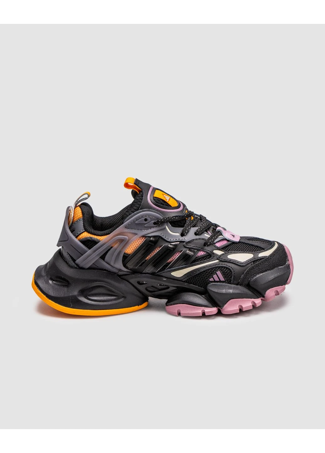 Чорні літні кросівки adidas vento xlg deluxe black/orange/purple адідас венто No Brand