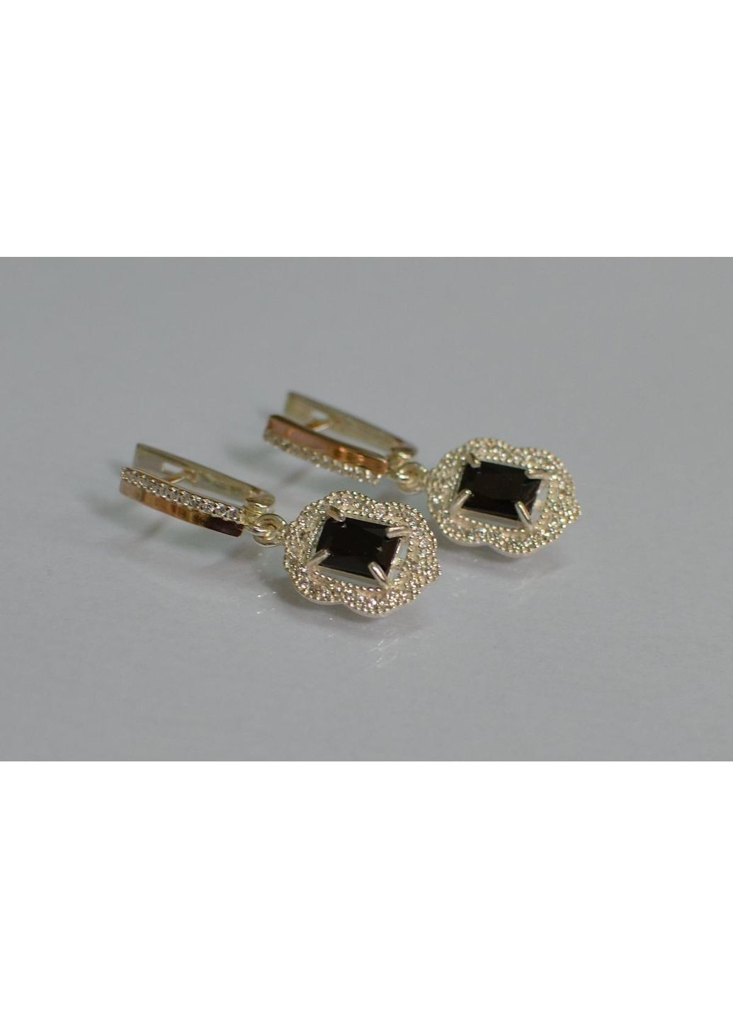 Срібні сережки з золотими вставками Silver Style (367112681)