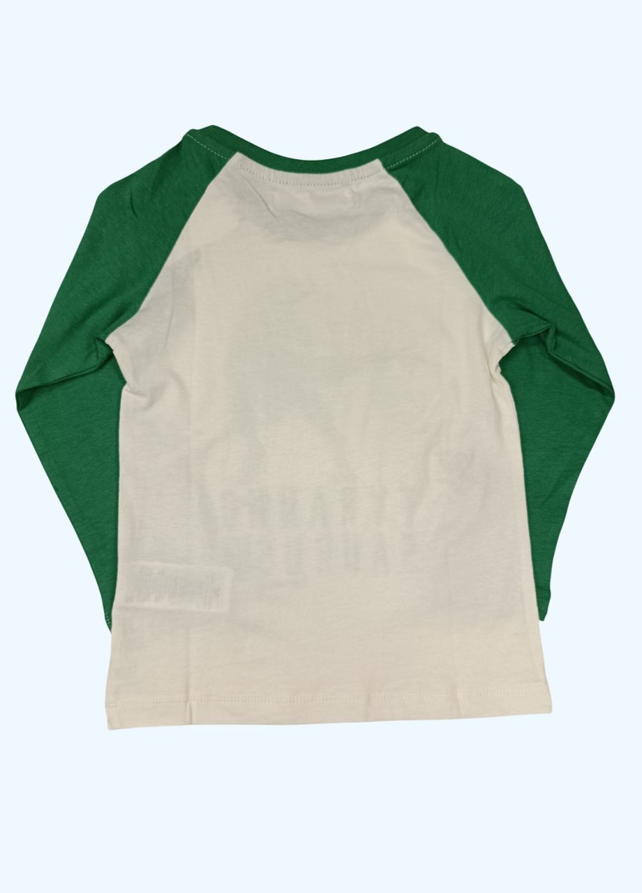 Белый демисезонный повседневный лонгслив Minoti с рисунком