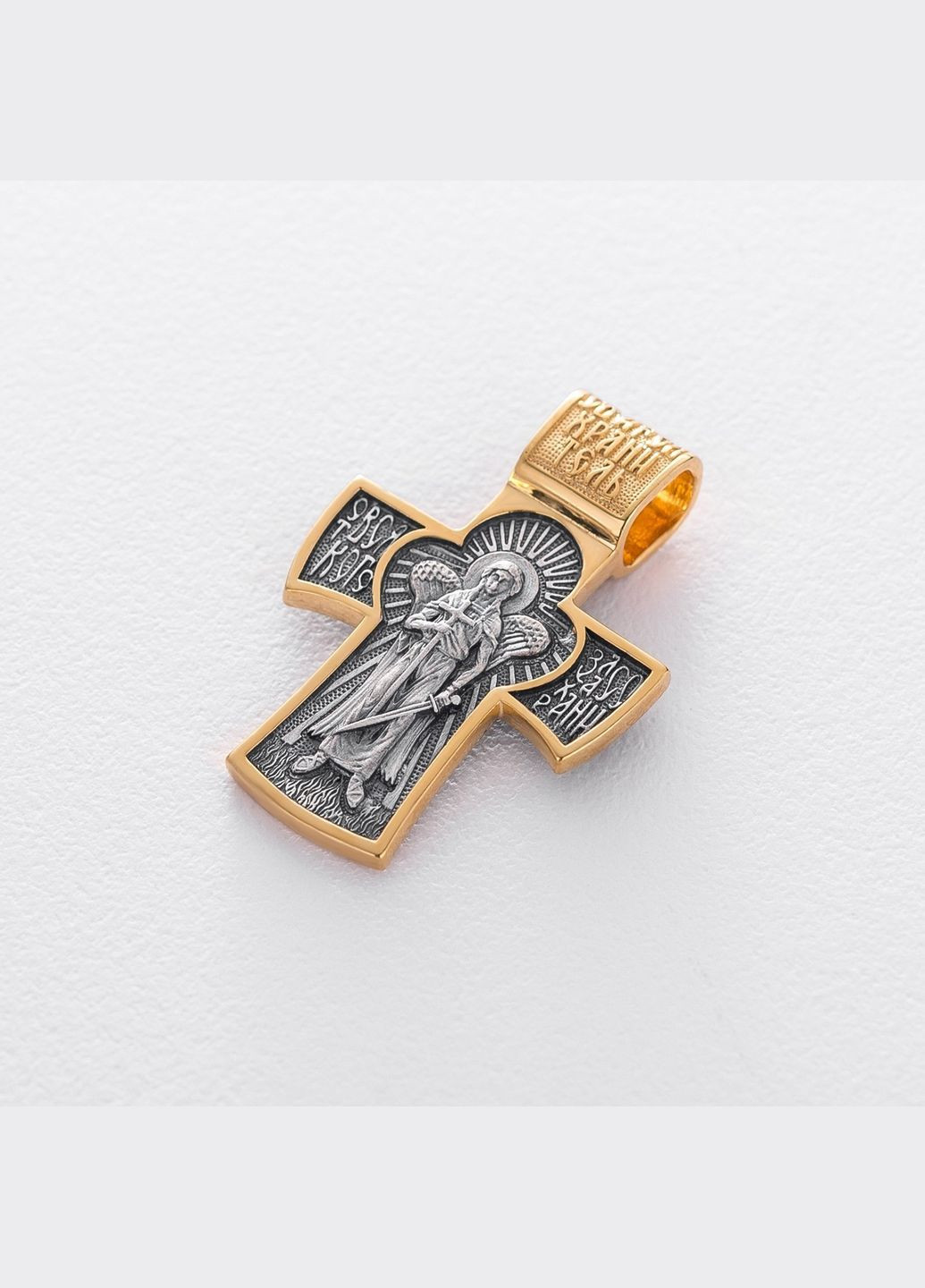 Серебряный крест (чернение, позолота) 132559 Oniks (268736352)