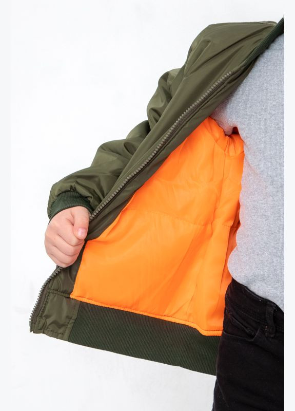 Зеленая демисезонная куртка-бомбер для мальчика (демисезон) Носи своє