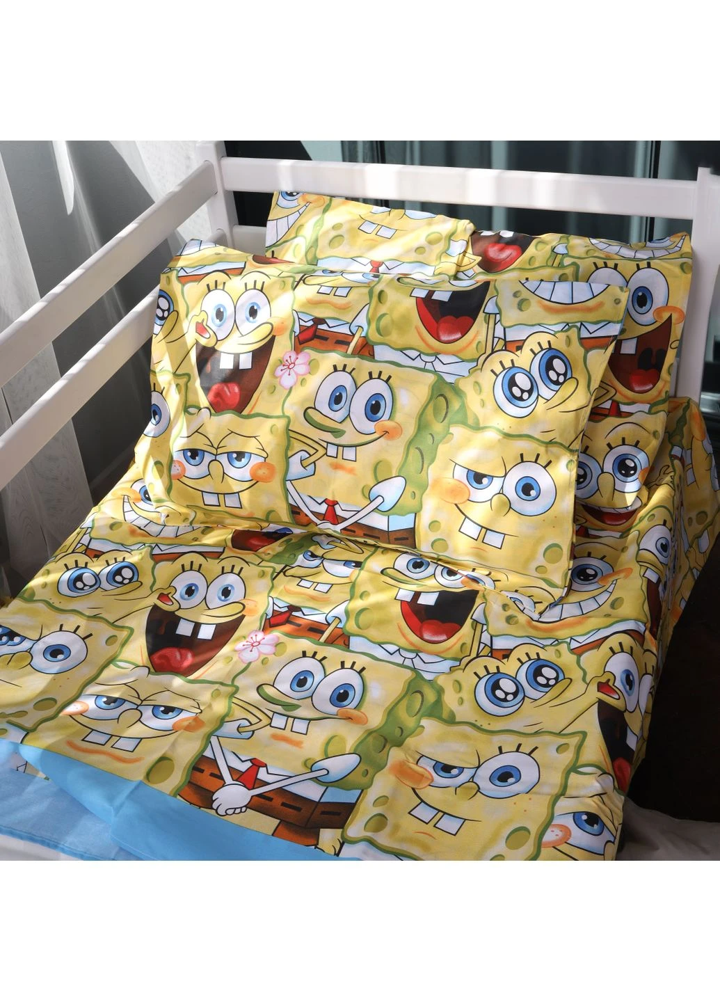 Простирадло Бязь Kids Time 17-0804 Funny Sponge Bob 220*240 Mirson (399964759)