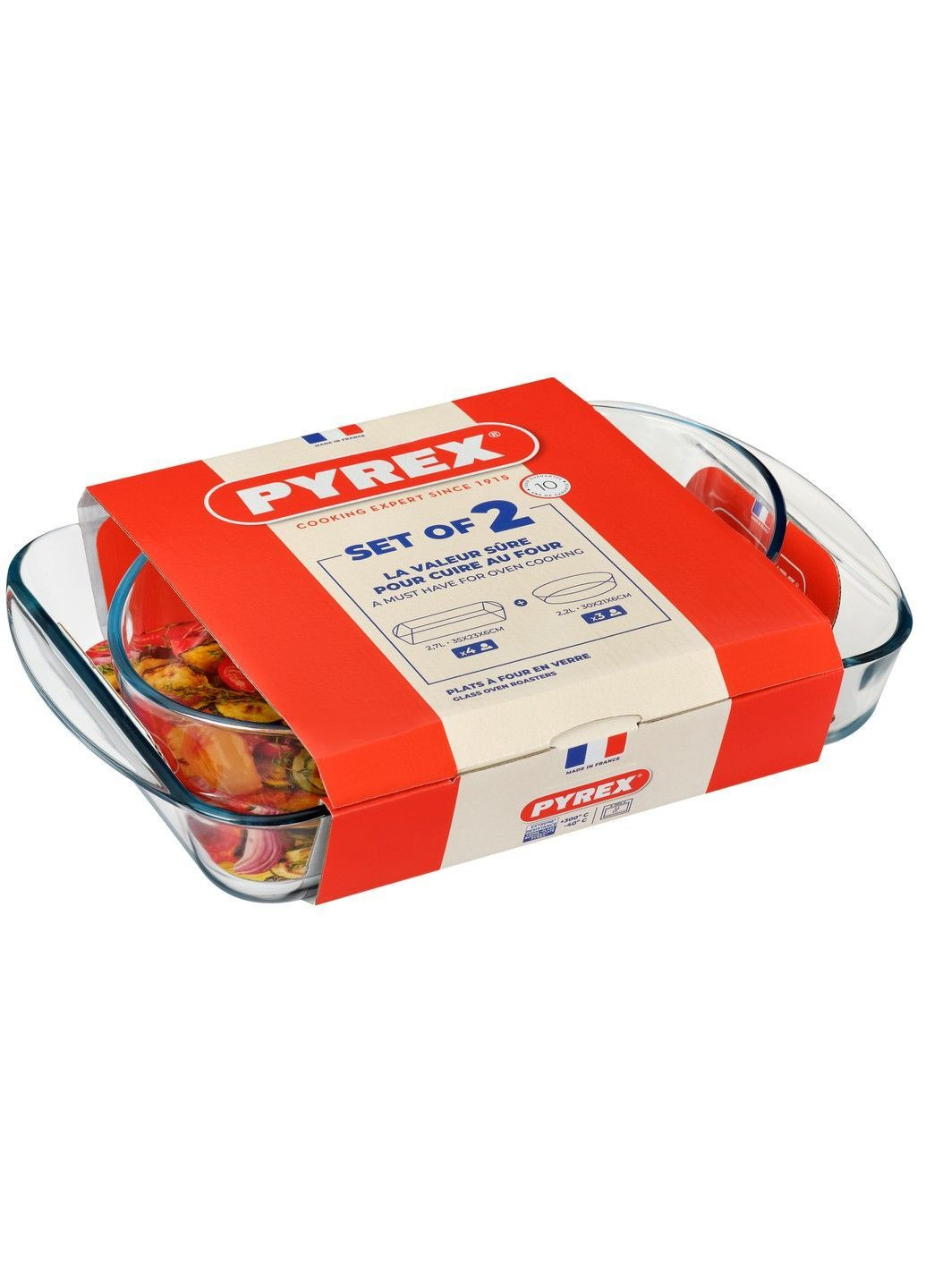 Форма с/у н-р форм 2пр (прямоуголь 35х23, овал 30х21см) (913S605/8043) Pyrex (365277198)
