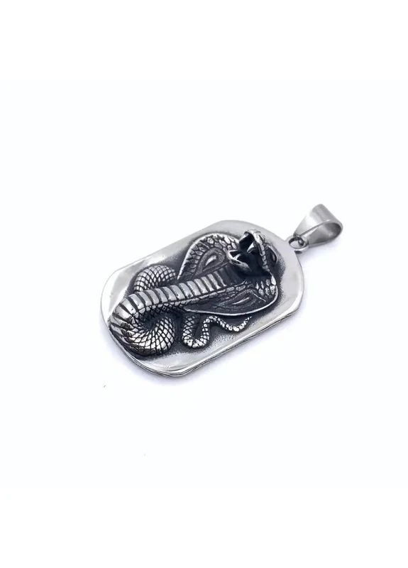 Кулон Король Змей Кобра титановая сталь 5.2 см 60 см Liresmina Jewelry (396712868)