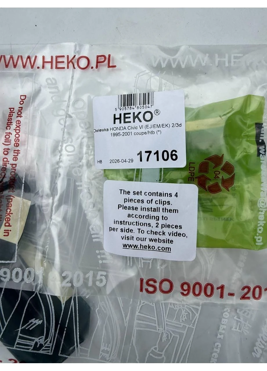 Дефлекторы вставные для HONDA 3D (EJ) 1996-2000 Team Heko Civic (398182539)
