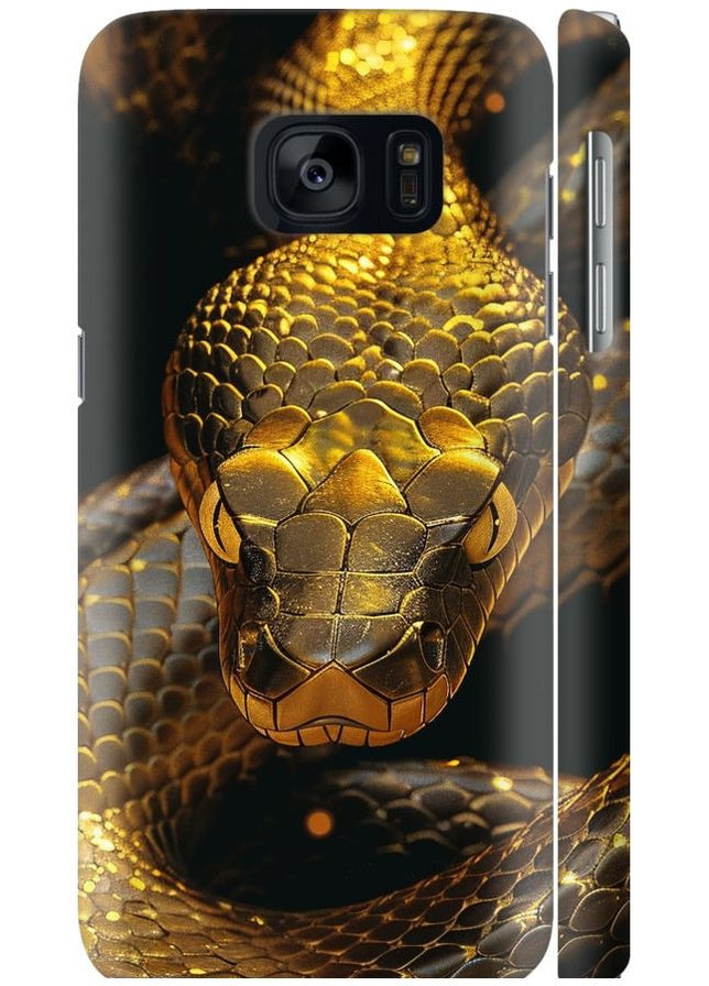 3D пластиковый матовый чехол 'Golden snake' для Endorphone Samsung Galaxy S7 G930F (286768413)