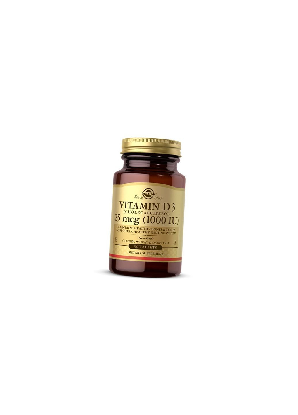 Витамин Д3, Холекальциферол, Vitamin D3 1000 Tab, 90таб (36313177) Solgar (293255683)