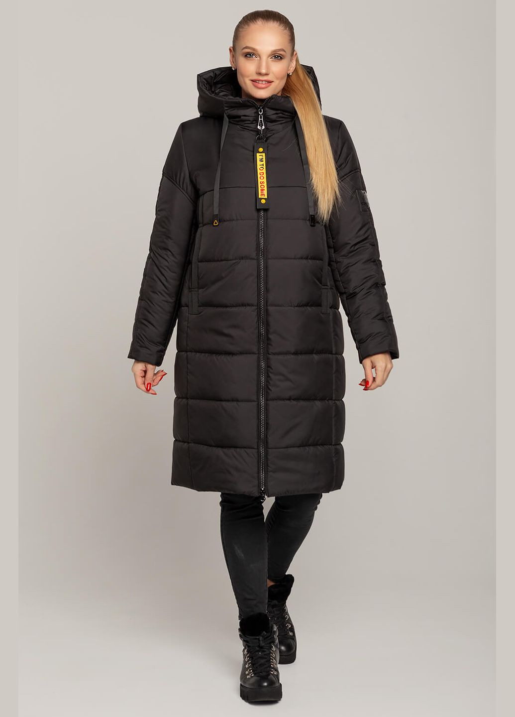 Черное Пальто Одри-П (01095-red42) MioRichi