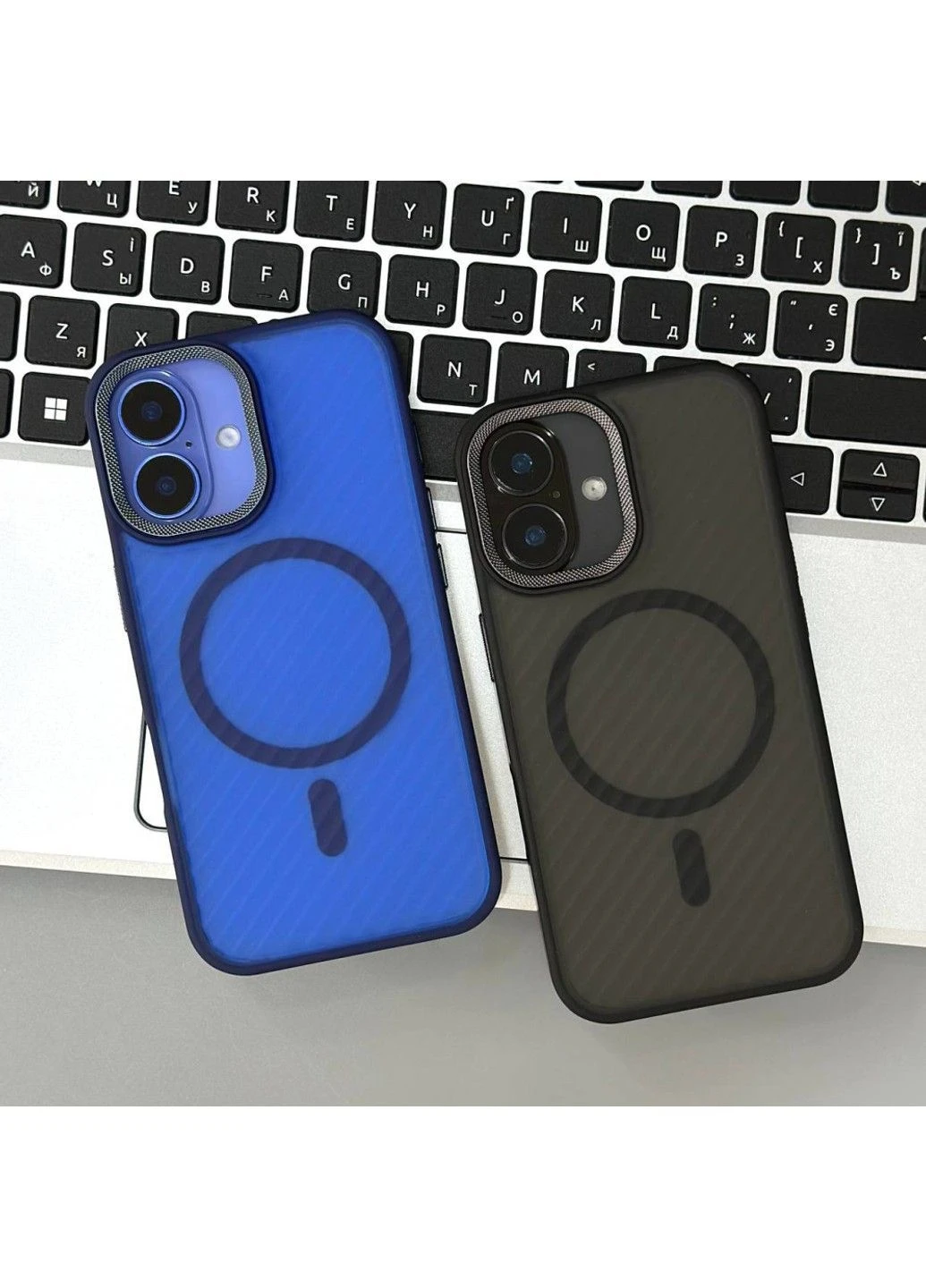 Чохол Wavy Pattern Matte Corrugated Camera Magnetic для iPhone 14 Pro Max Light Brown No Brand (382769635)