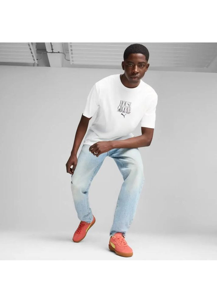 Коралові всесезонні чоловічі кросівки sneakers трендова модель помаранчевого кольору Puma Palermo