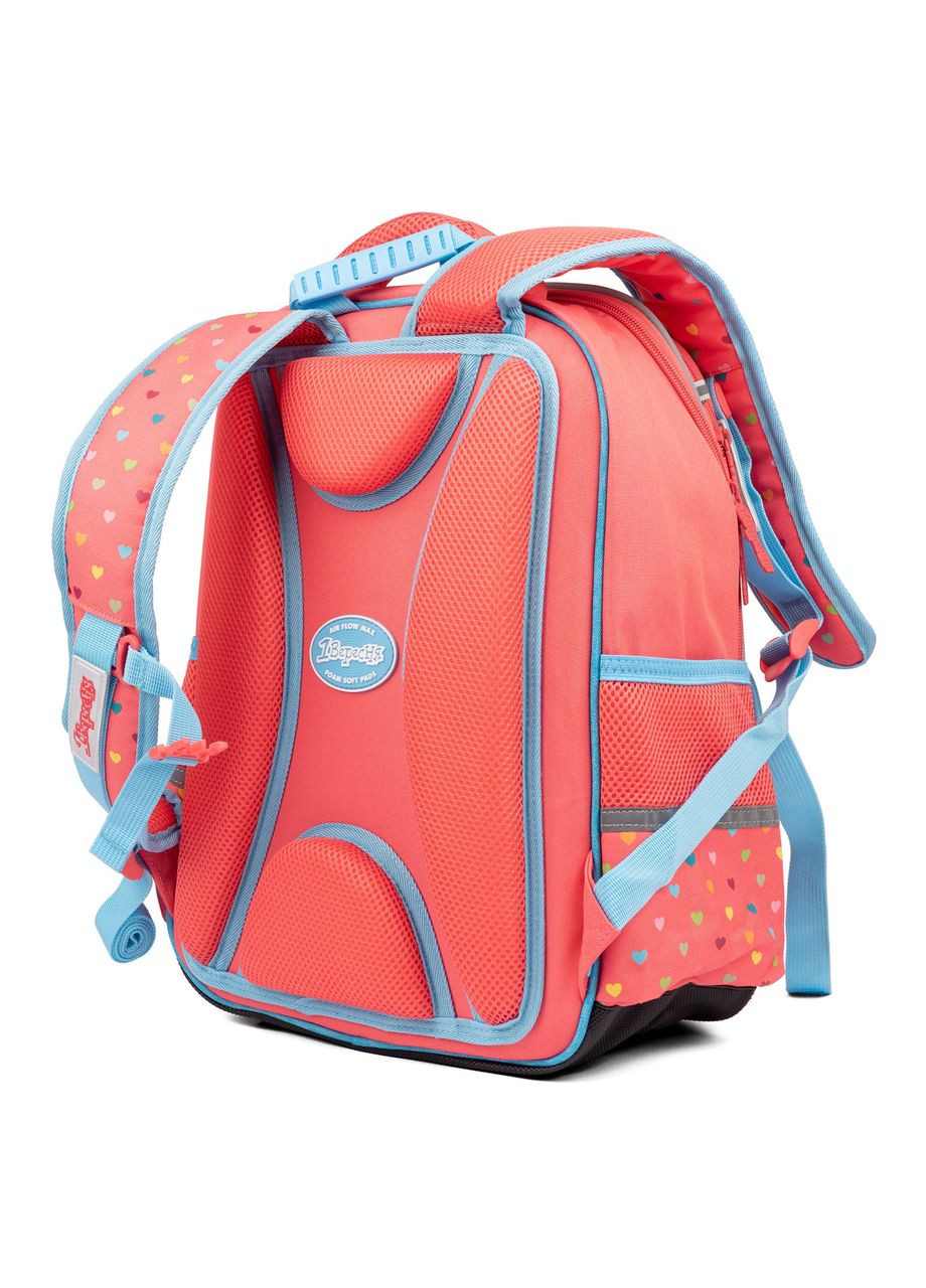 Рюкзак шкільний напівкаркасний 1Вересня S-105 Pretty кораловий 1 Вересня (332653655)