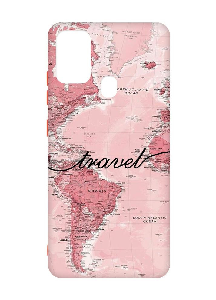 Чехол с красными боками на Samsung Galaxy M30s/M21:: Карта (принт 319) Creative (360660731)