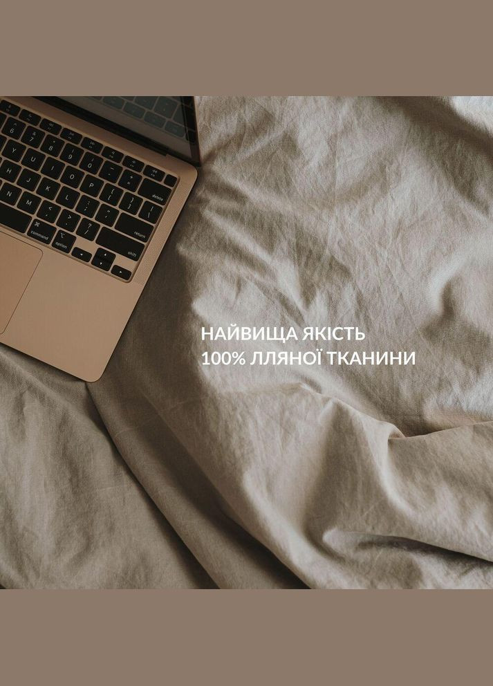 Підковдра 200x220 см льон натуральна тканина в упаковці беж, лльняна IDEIA (318500541)