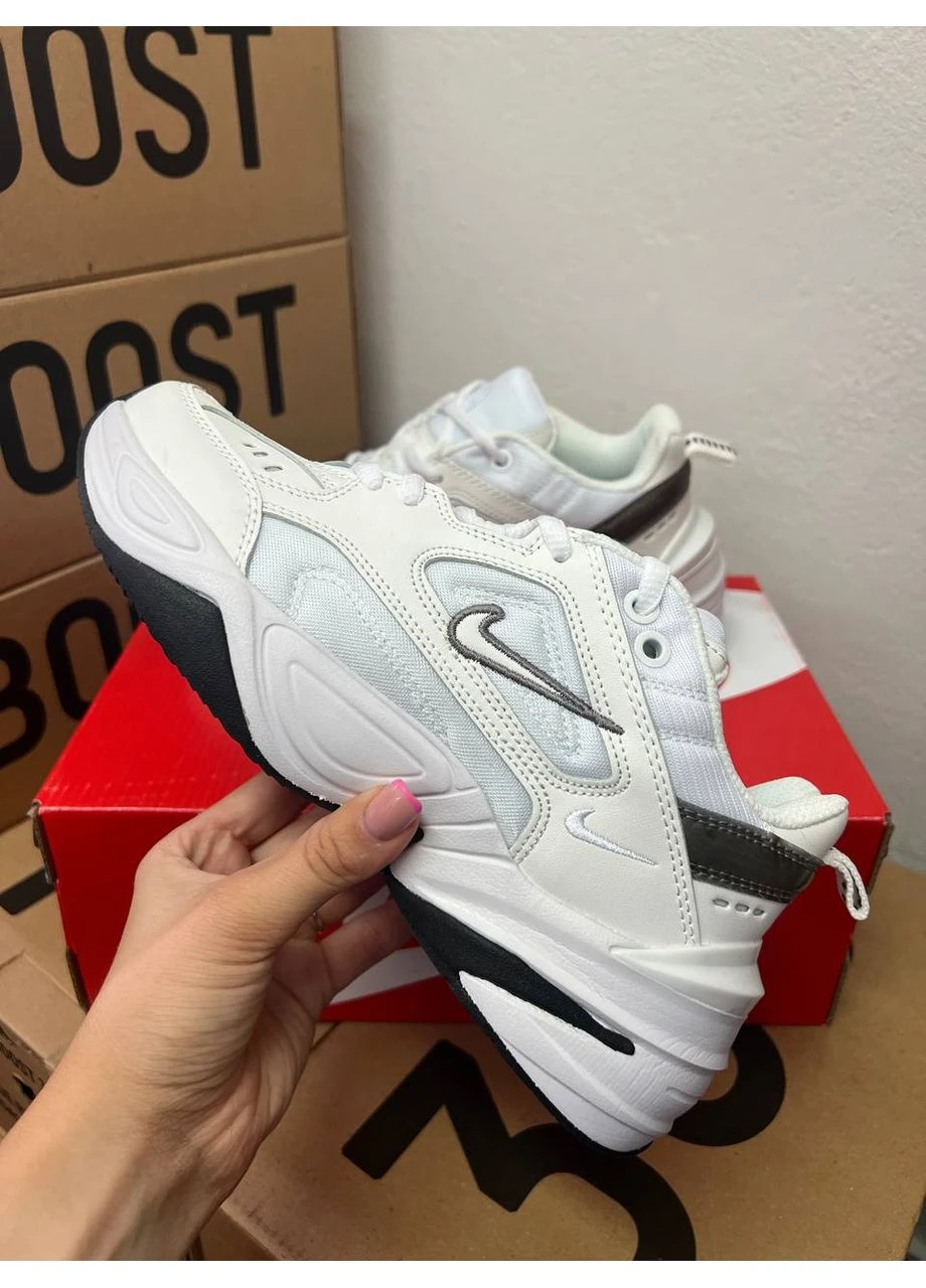 Белые демисезонные кроссовки мужские nike m2k white silver найк м2к текно No Brand