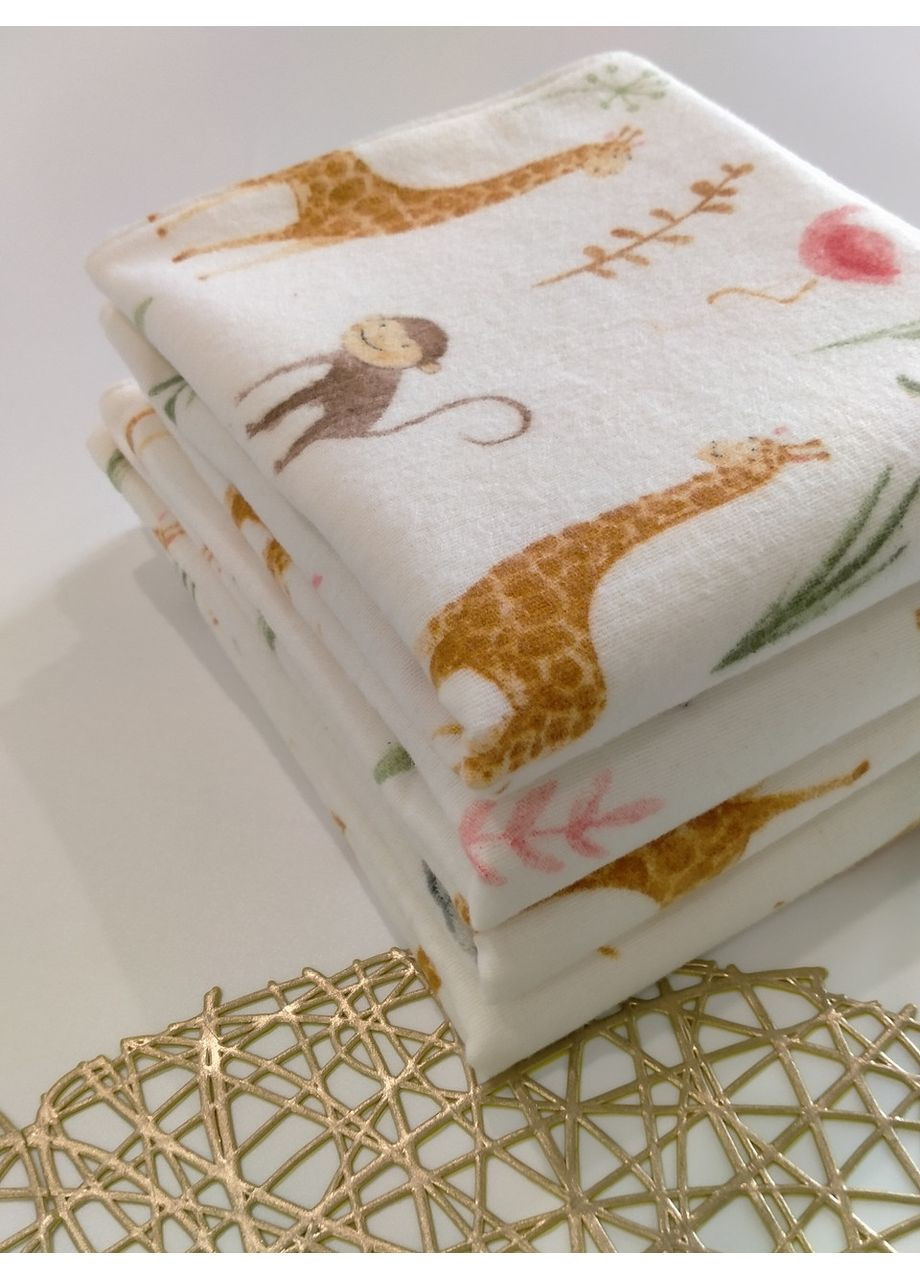 Фланелеві непромокальні пелюшки на трикотажній мембрані, розмір 37*46 No Brand (370370146)