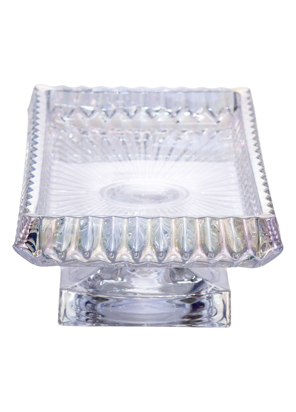 Фруктовниця на ніжці прямокутна 28*15*10 см із товстого скла Yiwu (362474111)