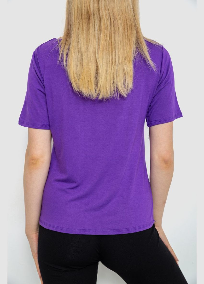 Фіолетова літня футболка-топ жіноча, колір чорний, Ager