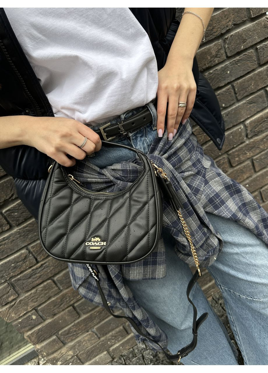 Сумка женская Carmen Mini Crossbody Bag With Quilting Black Gold No Brand (355342684)