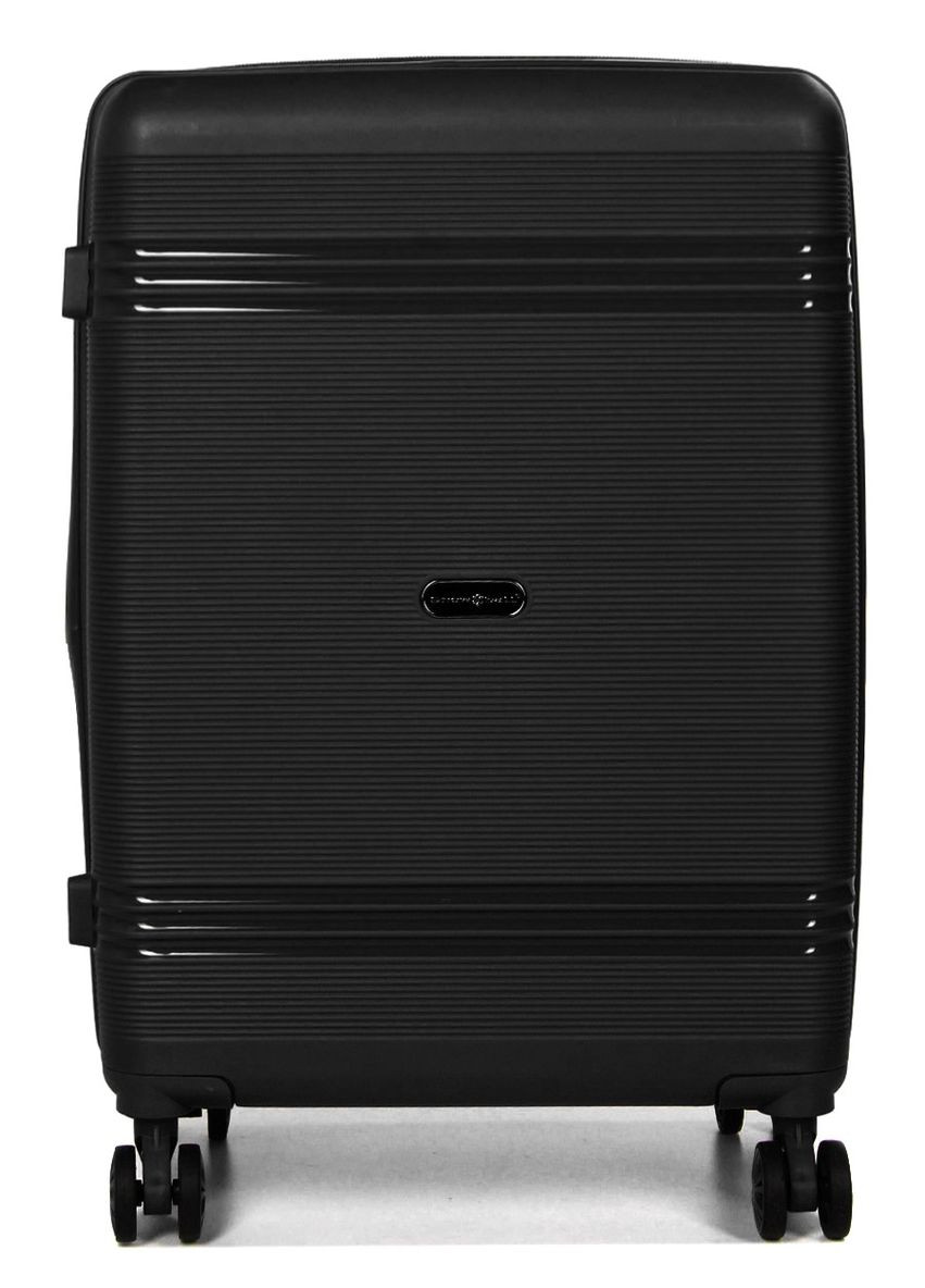 Чемодан средний M полипропилен 21204 67×47×27см 66+13л Черный Snowball (297643762)