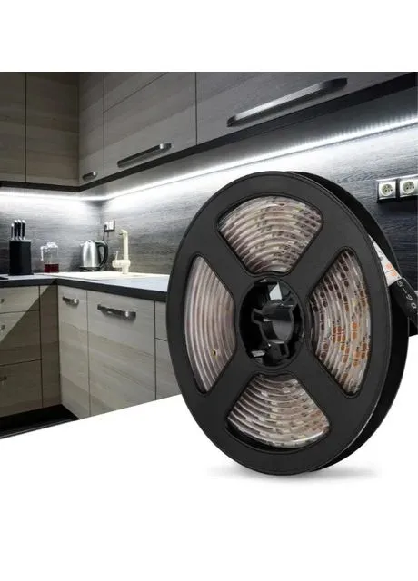 Светодиодная LED-лента 5 м с питанием от повербанка, цвет холодный белый No Brand (388122376)