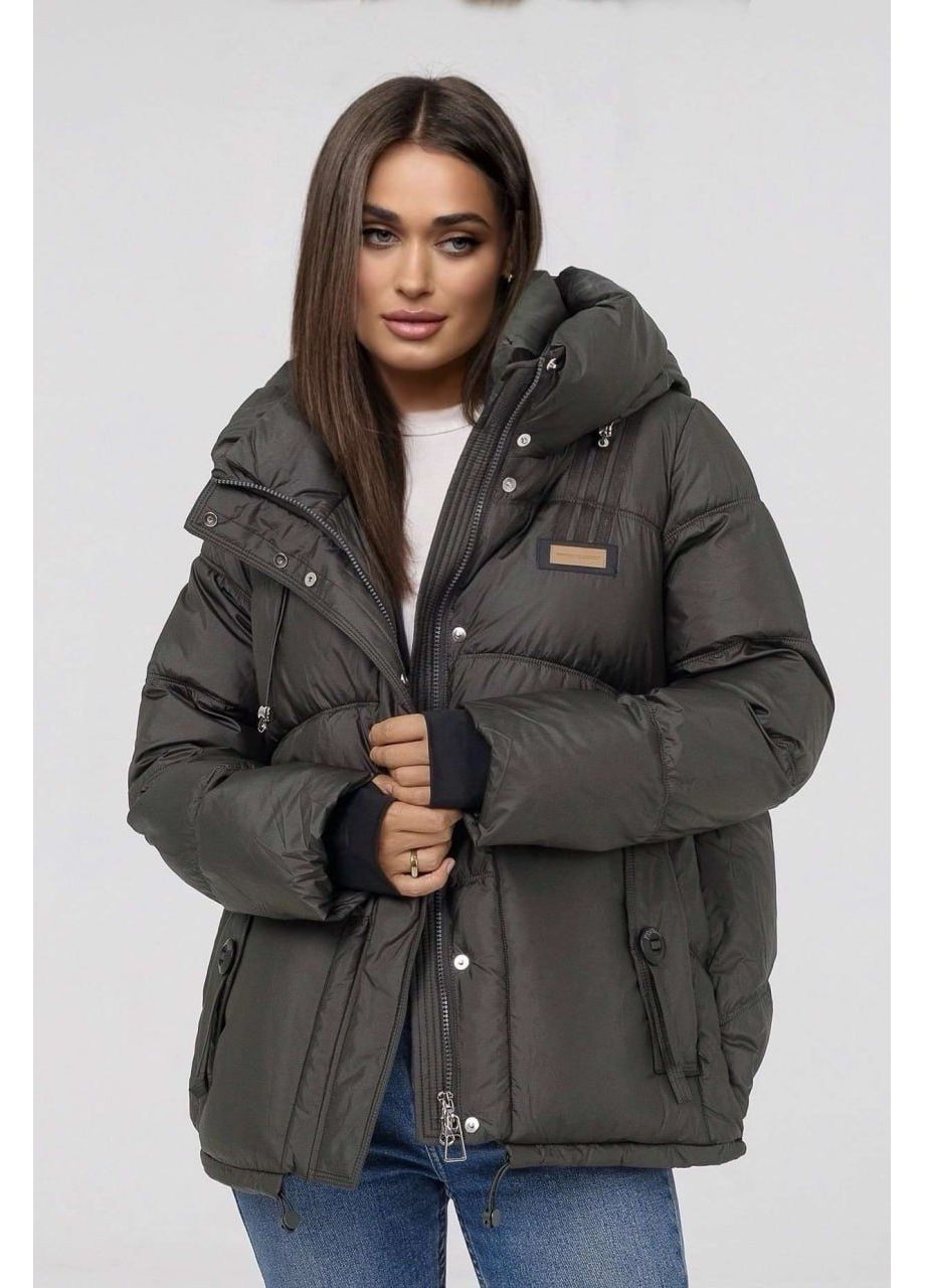 Коричнева куртка зимова коротка max alex Fodarlloy