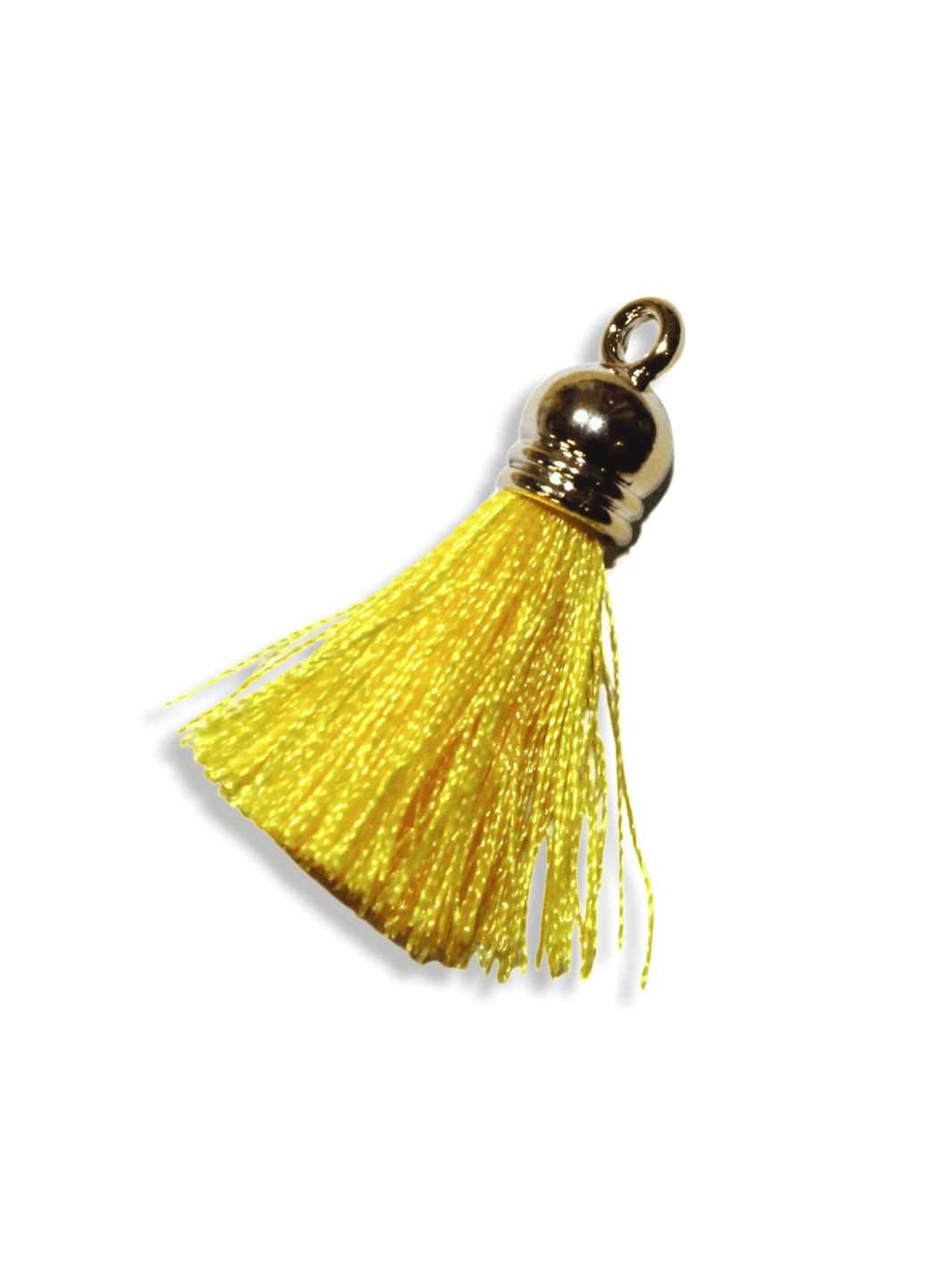 Пензлик поліестеровий з бахромою та петелькою 2.5см/2см Жовтий FROM FACTORY PKB2 (339104504)