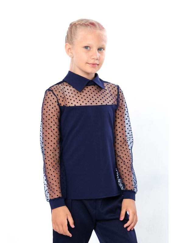 Блуза з мереживними рукавами HC (h001-6138-066) No Brand (307793615)