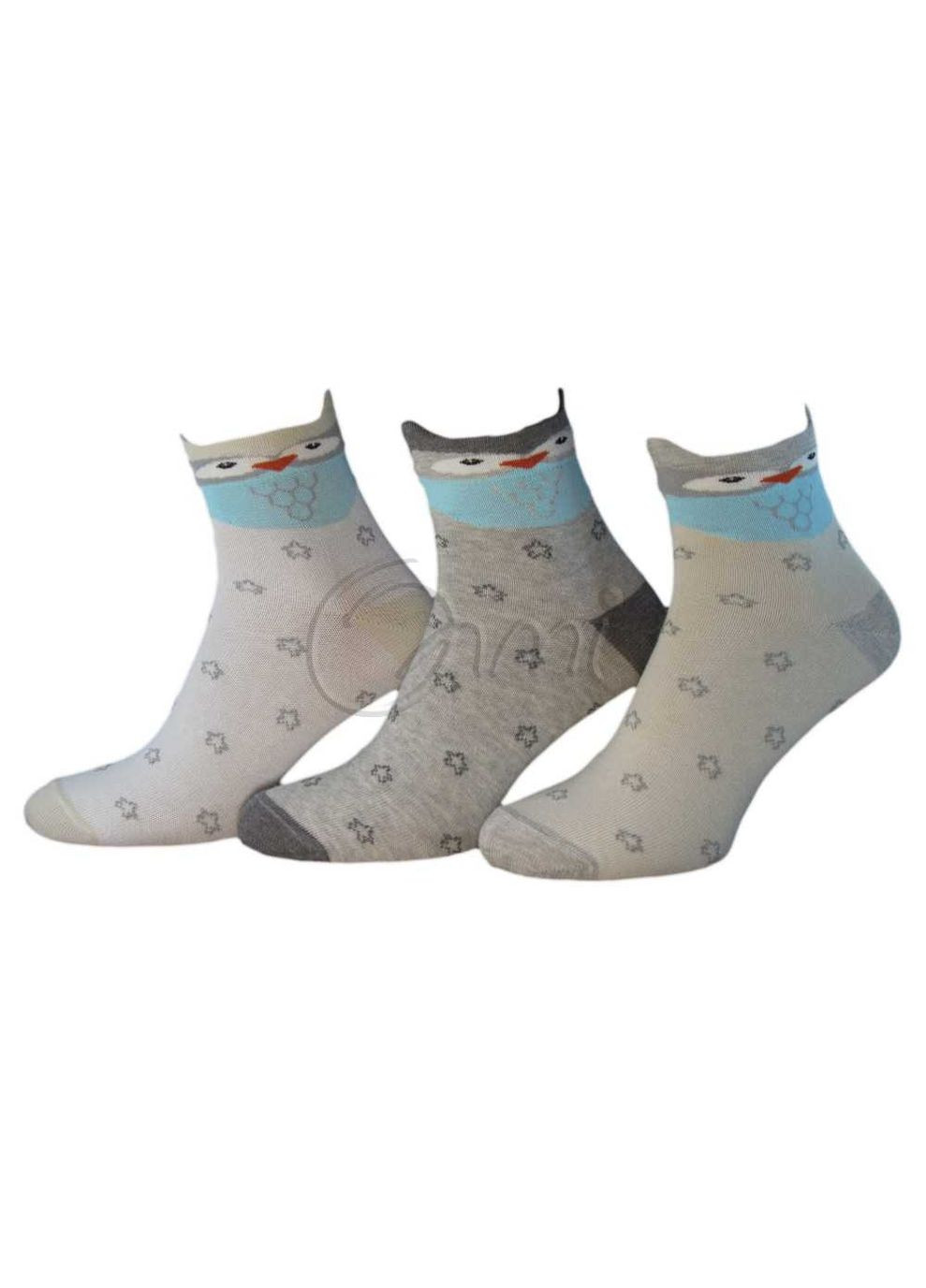 Комбинированные носки женские 3411 009 р.23-25 ассорти сова Олмі (347639995)