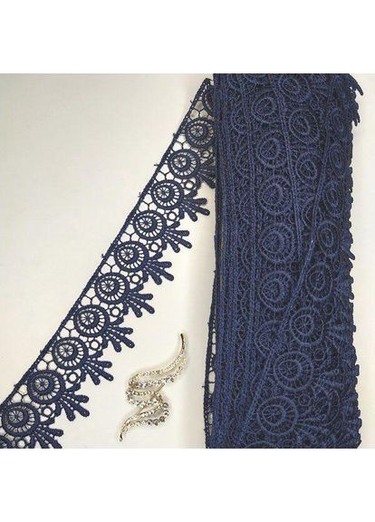 Мереживо макраме 5 см (20 м) колір-синій темний (26-H1931-4) Plus-plus (352752308)