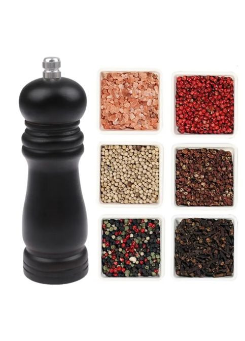 Млин для спецій, ручний млин для солі та перцю з дерев'яною ручкою Kamille (296107865)