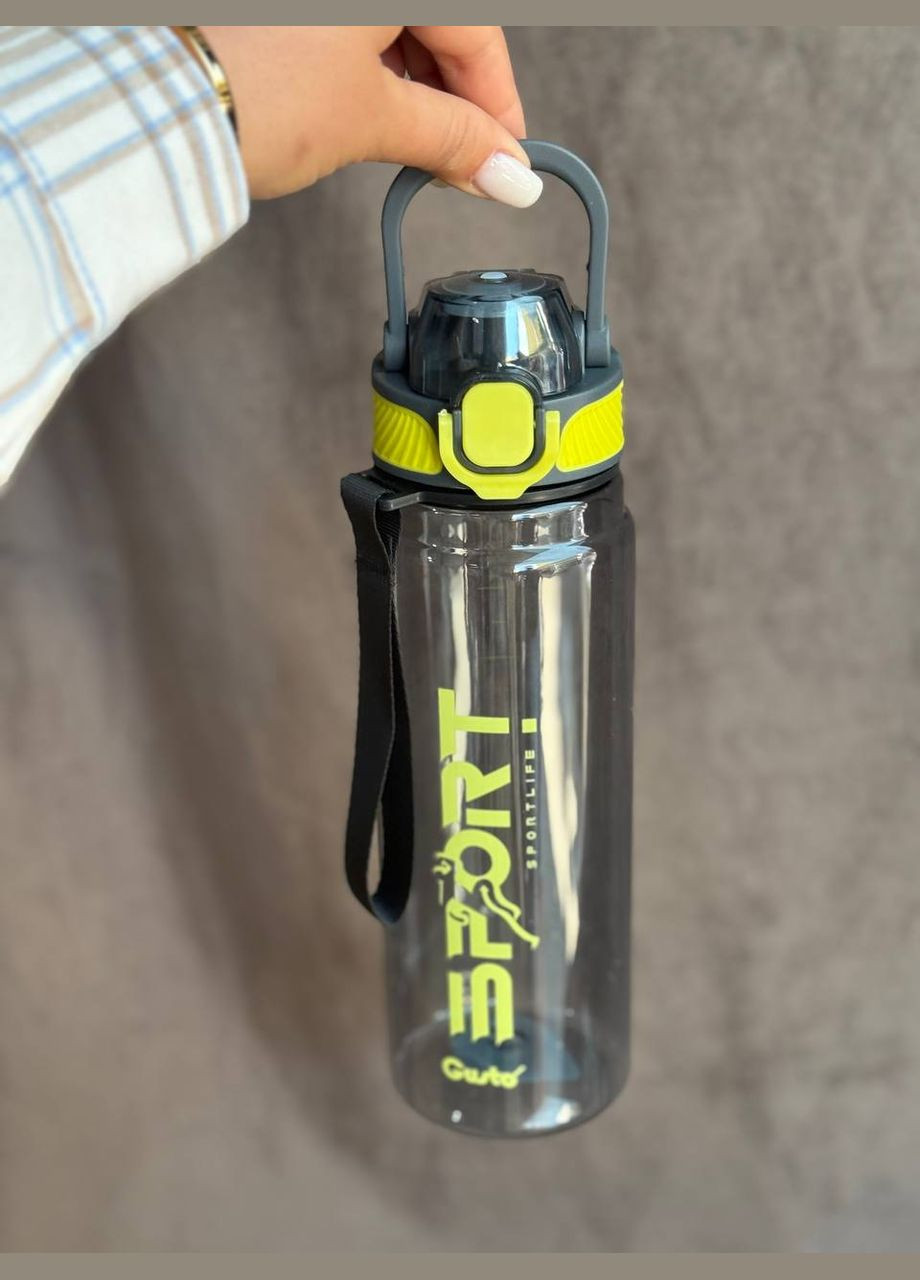 Бутылка для воды HP-19-23 с ремешком 750 мл Серый Yiwu (338195378)