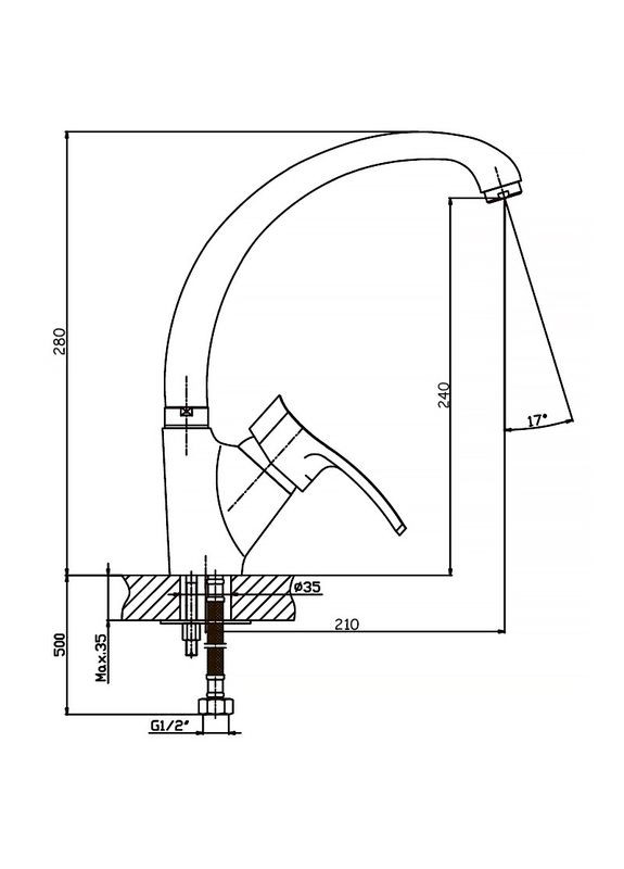 Змішувач для кухні Focus 011 (HB0128) Haiba (322004670)