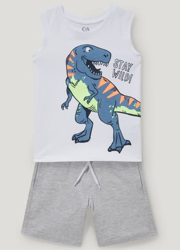 Комбінований літній комплект майки та шорти для хлопчика C&A