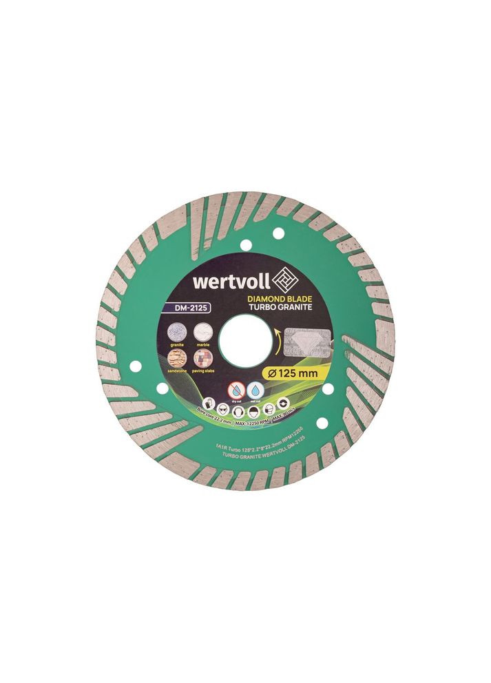 Диск алмазний TURBO GRANITE 125х2.4 мм (DM-2125) Wertvoll (340909237)