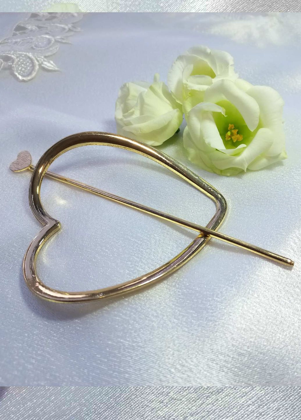 Заколка для волосся "Heart", 7х8 см Анна Ясеницька (315146503)