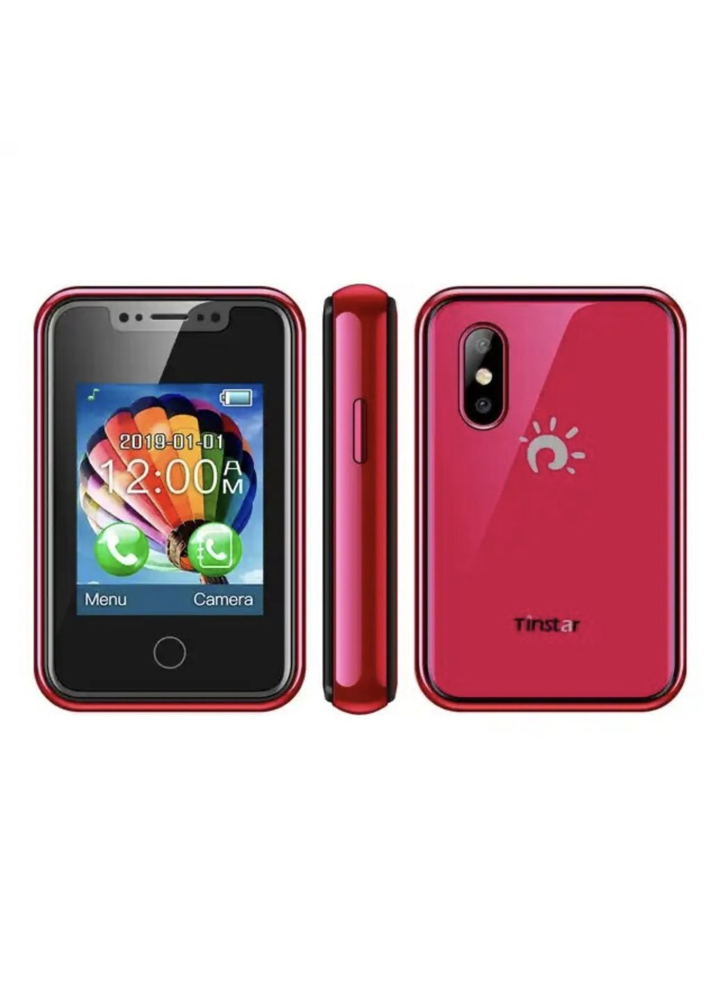 Міні мобільний телефон AIEK BM 8XR 2SIM Mini Червоний Home (288578993)