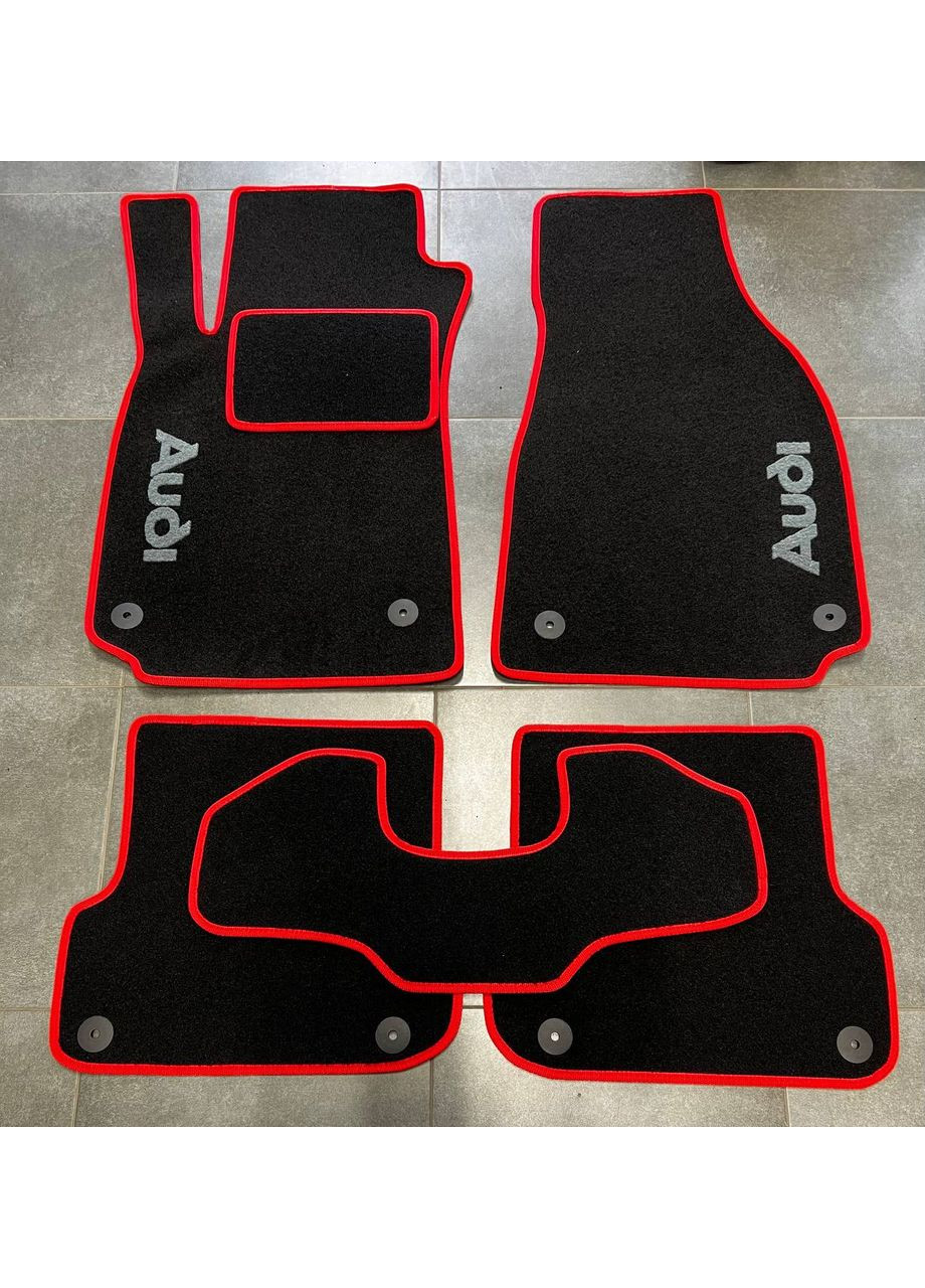 Ворсовые коврики в салон для Ауди/ Audi С6 (2006-2011) Задки 33 см,Черные Beltex A6 (363823471)