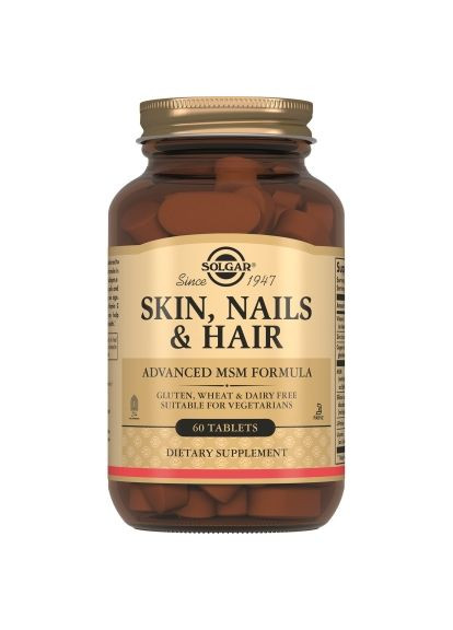 Витамины для волос, кожи и ногтей, Skin, Nails & Hair,, 60 таблеток Solgar (329199428)