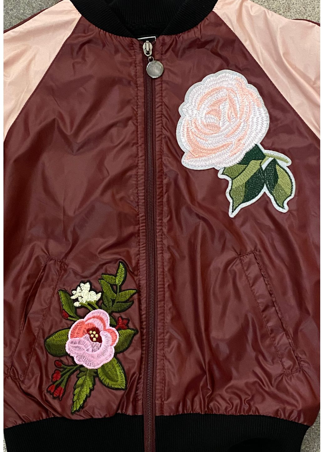 Бордовая демисезонная куртка демисезонная ветровка для девочки. Baby Angel