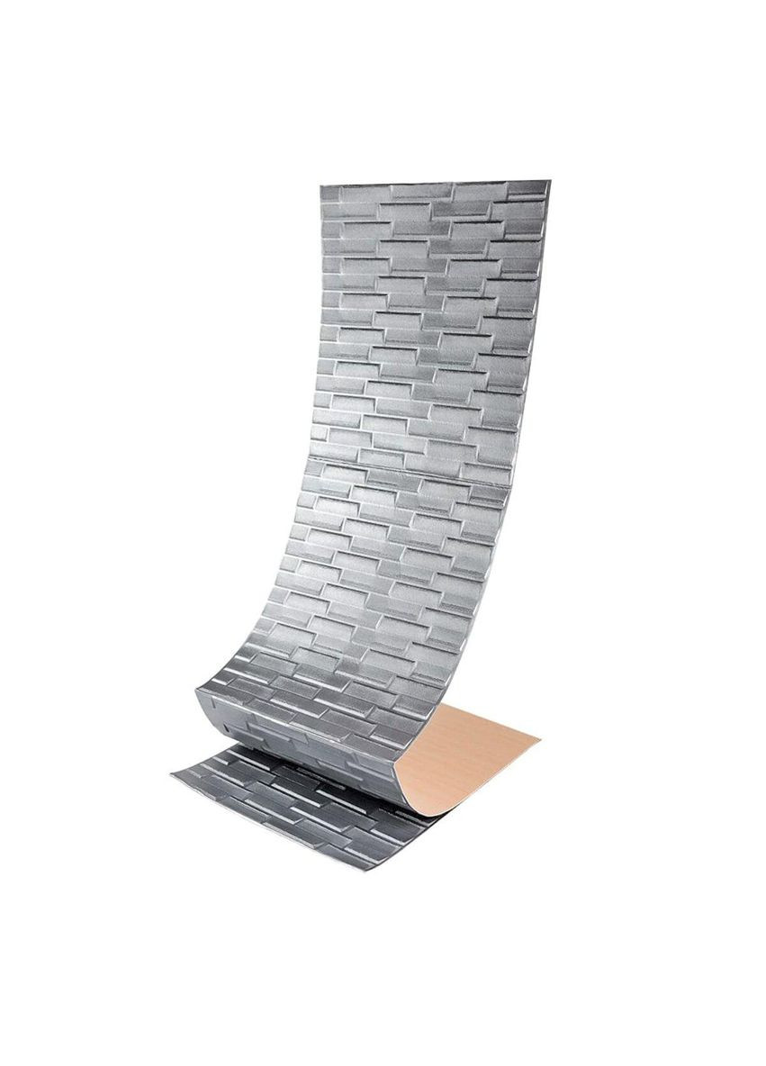 Самоклеющаяся 3D панель 1960x700x5мм Кладка Серебро love-shopping Sticker Wall (354657491)