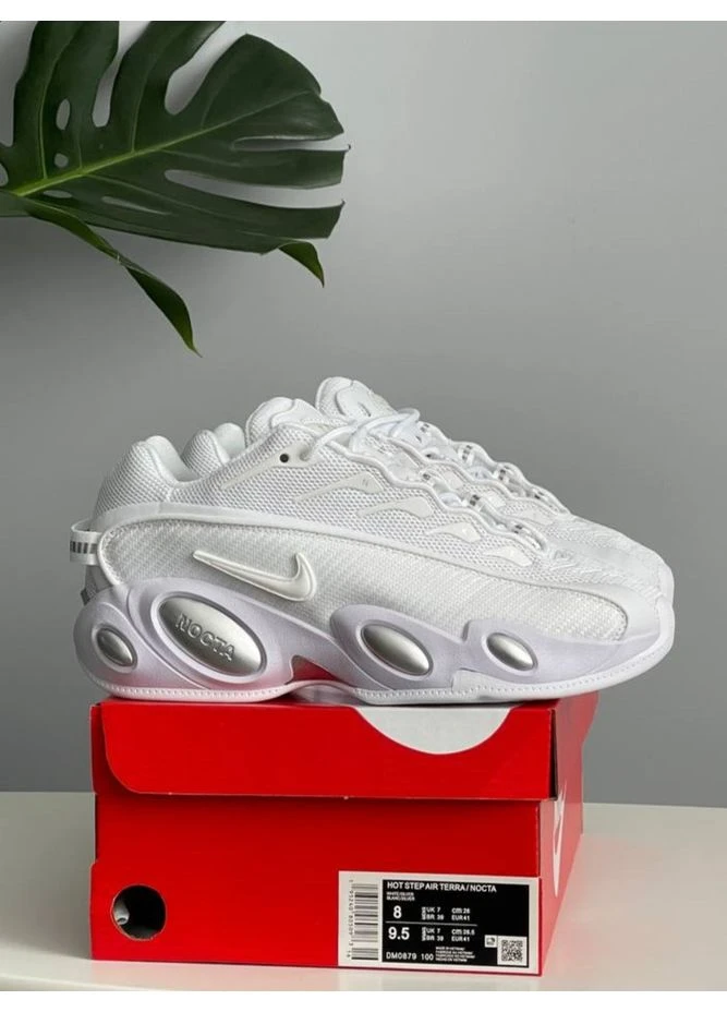 Білі кросівки чоловічі демісезон Nike Nocta Glide White Silver | Найк Нокта Глайд