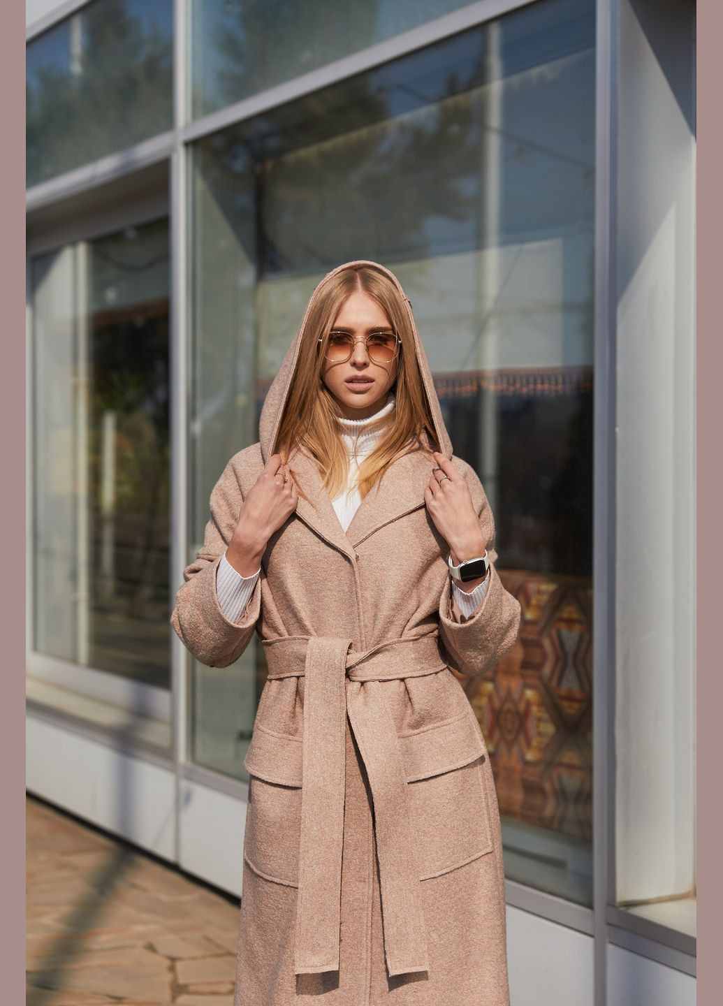 Бежевое демисезонное Пальто MN