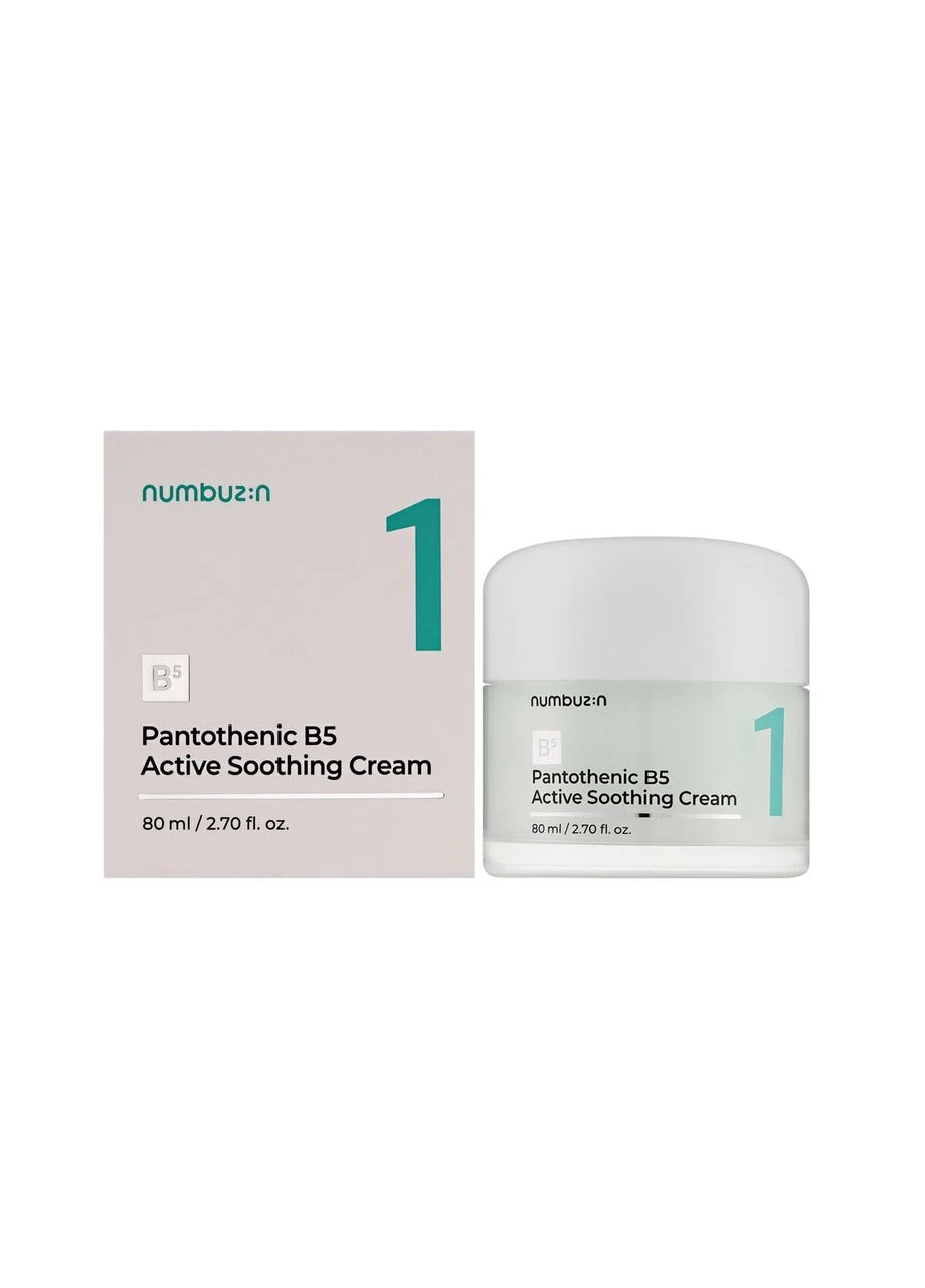 Крем з пантенолом No.1 Pantothenic B5 Active Soothing Cream 80 мл Numbuzin (374689048)