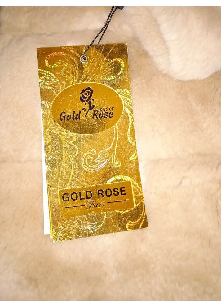 Напівшубка з натурального хутра кролик шиншилла-рекс, бежевого кольору. Розмір 48-50 (L-XL) арт. No Brand 287 (368706857)