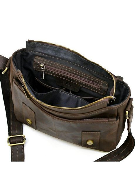 Сумка портфель через плечо для мужчин из натуральной кожи для документов А4 для ноутбука Светло-коричневый 40524 TARWA (361401018)