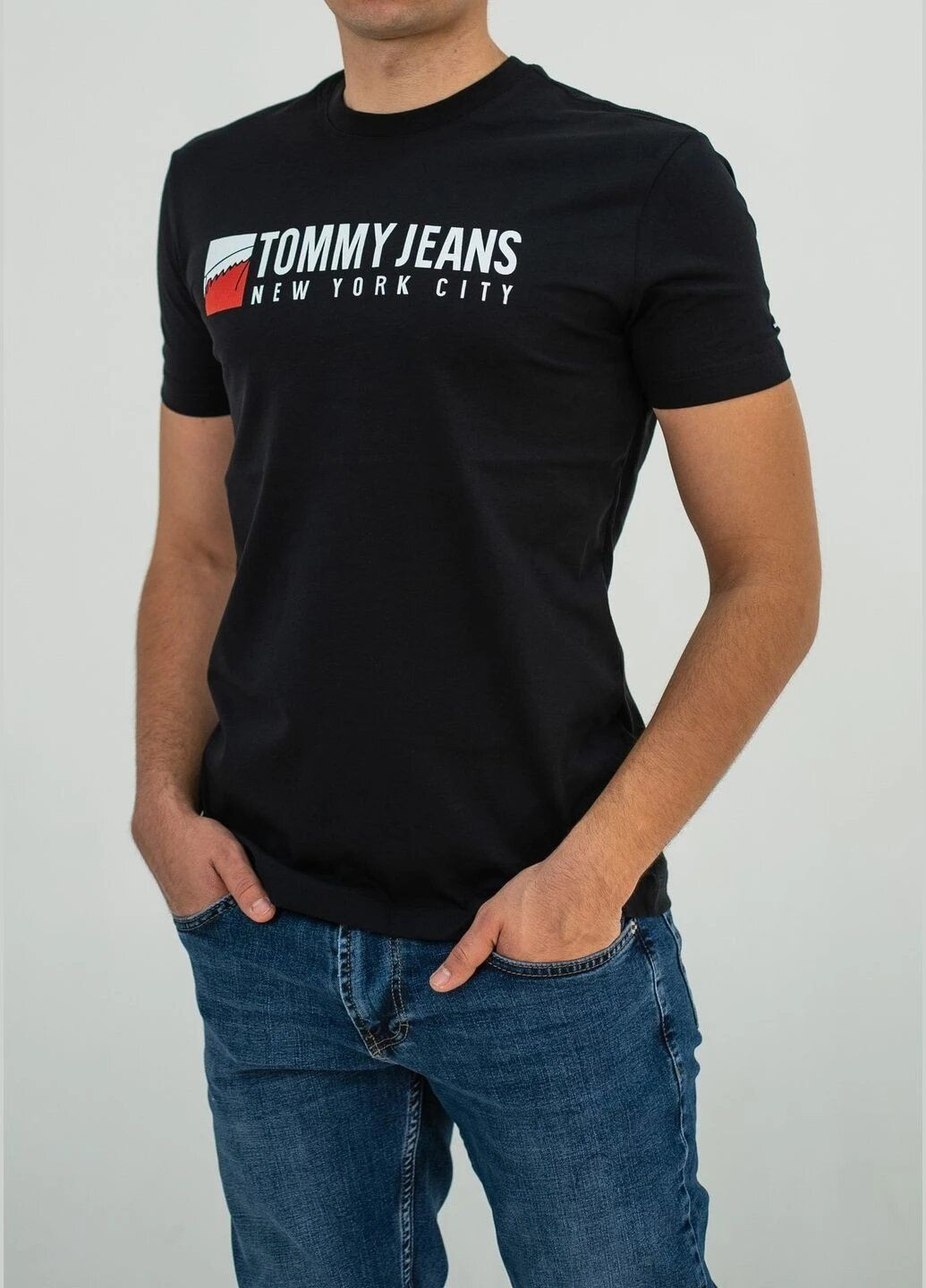 Черная футболка мужская с коротким рукавом Tommy Hilfiger New York