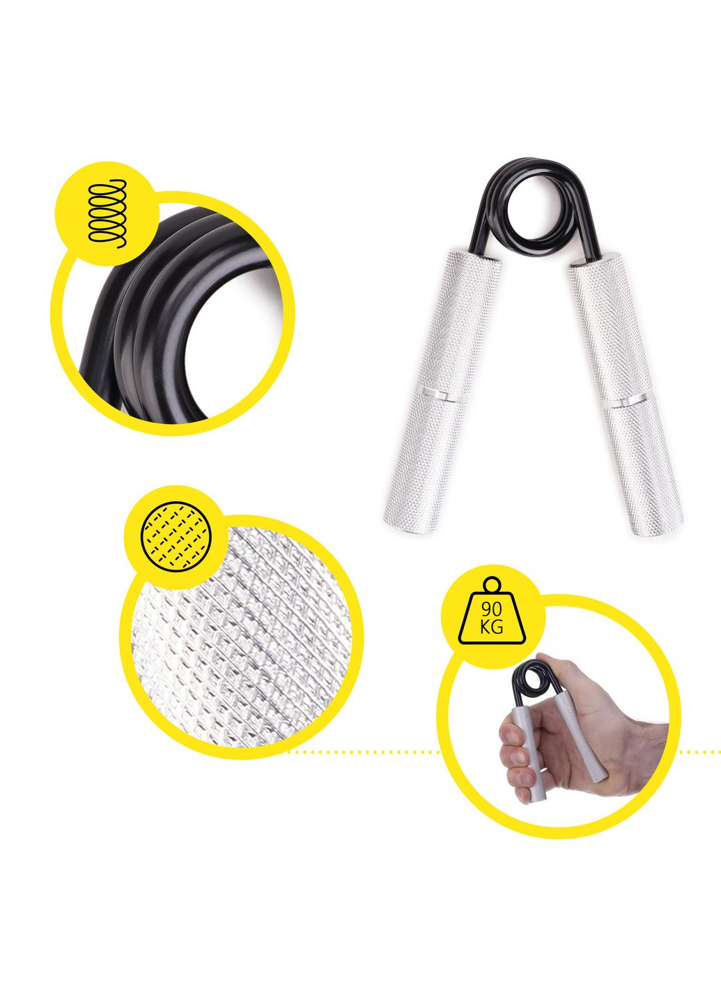 Еспандер кистьовий 90 кг металевий Cornix XR-0067 (360544220)