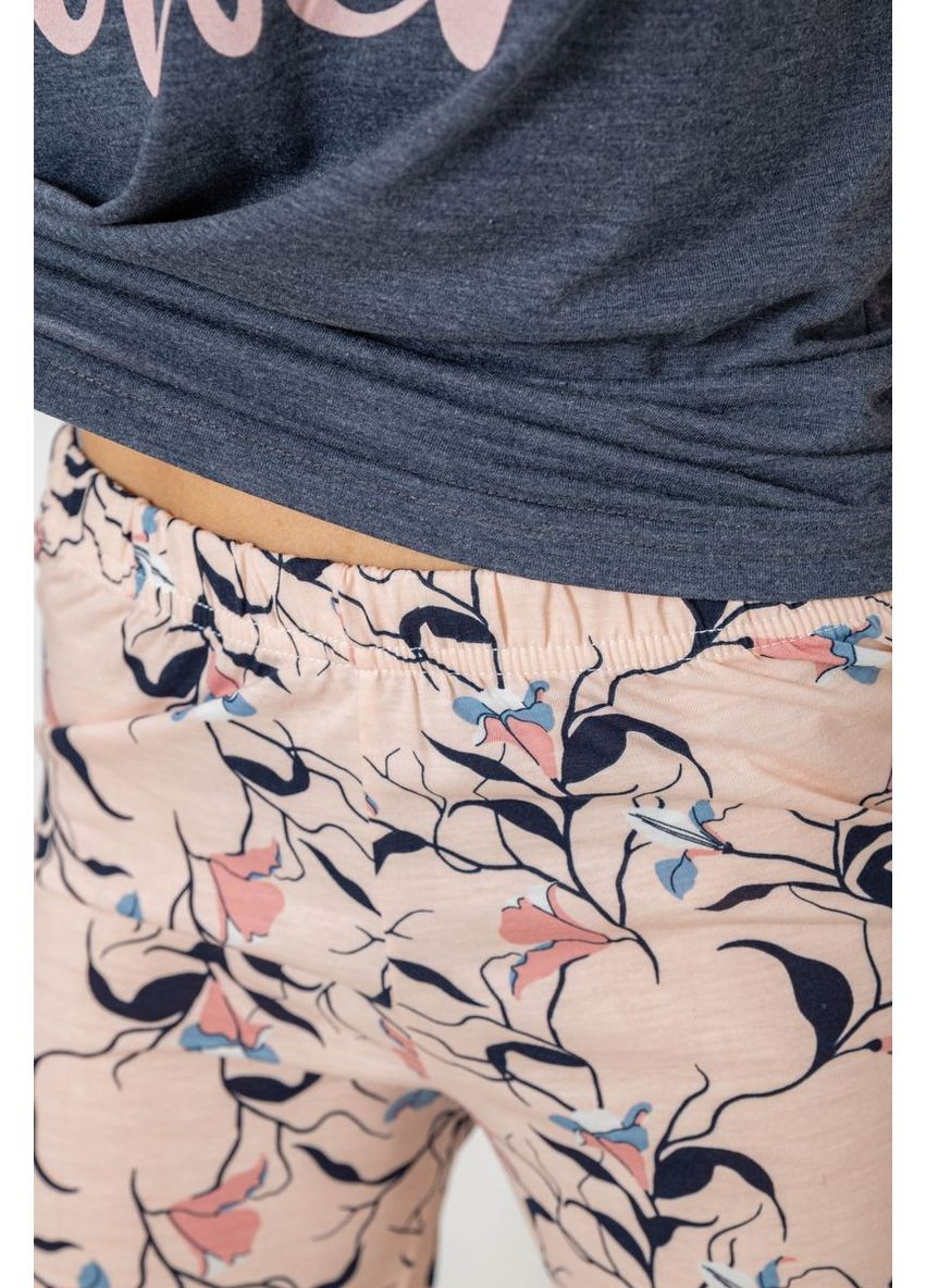 Серая женская пижама с принтом, 243r7102 Ager