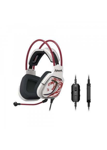Гарнитура игровая Bloody G575 (Naraka) с микрофоном, Hi Fi, 7.1 виртуальный звук, RGB подсветка, USB A4Tech (333824828)