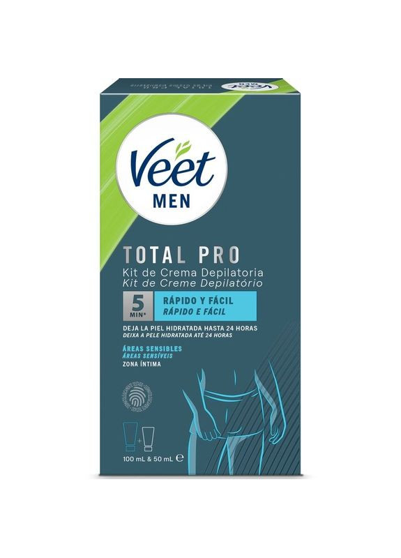 Комплект для інтимної депіляції чоловічий Men Total Pro Intima 100 мл крему та 50 мл бальзаму Veet (307396412)